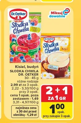 Kisiel Słodka Chwila Dr. Oetker promocja w Carrefour Market