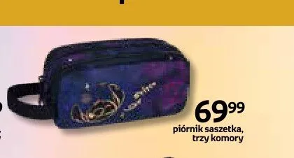 Piórnik saszetka trzy komory fioletowo-czarny promocja w Empik