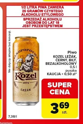 Piwo Kozel Černý promocja w Carrefour Market