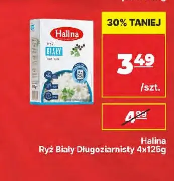 Ryż biały długoziarnisty Halina 4x125 g promocja w API Market