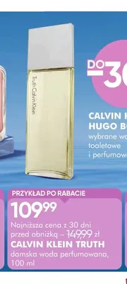 Woda perfumowana damska Calvin Klein Truth promocja w Super-Pharm