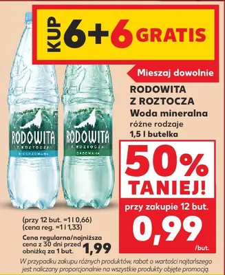 Woda mineralna Rodowita z Roztocza promocja w Kaufland