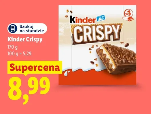 Baton Kinder Crispy promocja w Lidl