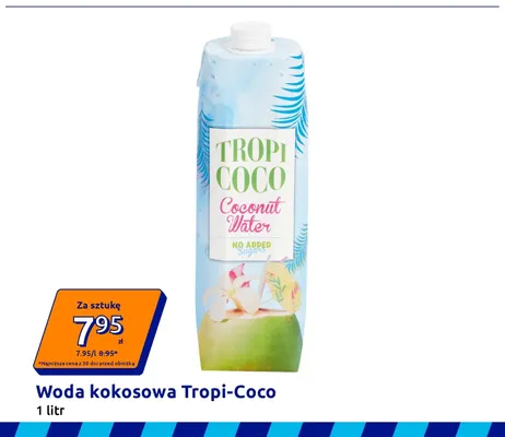 Woda kokosowa Tropi-Coco promocja w Action