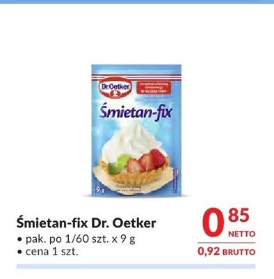 Śmietan-fix Dr. Oetker promocja w Makro