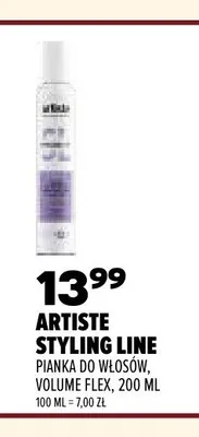 Pianka do włosów Artiste Styling Line Volume Flex promocja w Drogerie Natura