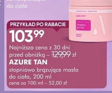 Masło brązujące Azure Tan promocja w Super-Pharm
