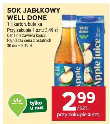 Sok jabłkowy karton promocja w Stokrotka
