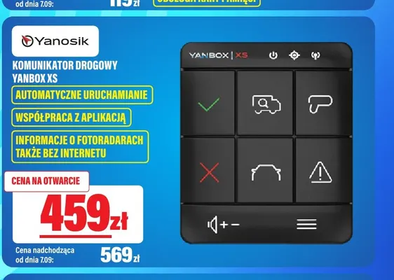 Komunikator drogowy Yanosik Yanbox Xs promocja w RTV EURO AGD