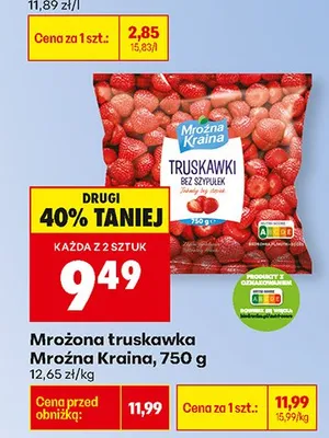 Truskawki mrożone bez szypułek promocja w Biedronka