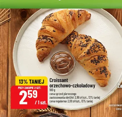 Croissant orzechowo-czekoladowy promocja w POLOmarket