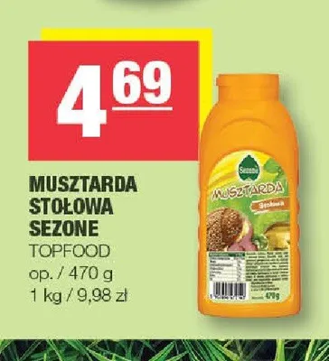 Musztarda stołowa Sezone Topfood promocja w SPAR