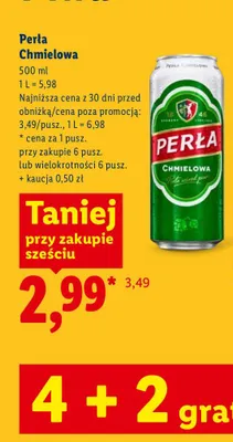 Piwo Perła Chmielowa promocja w Lidl