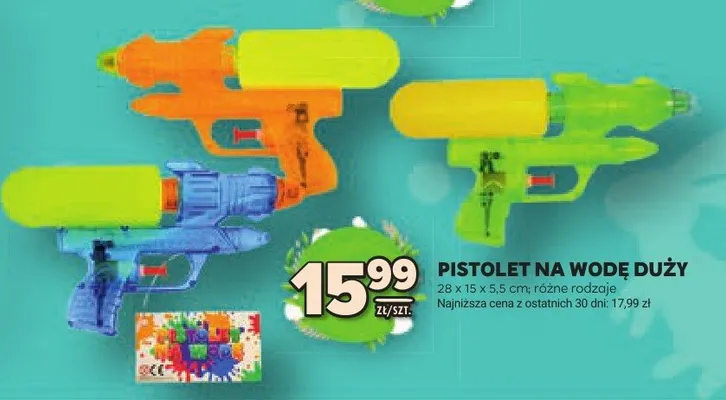 Pistolet na wodę duży promocja w Stokrotka