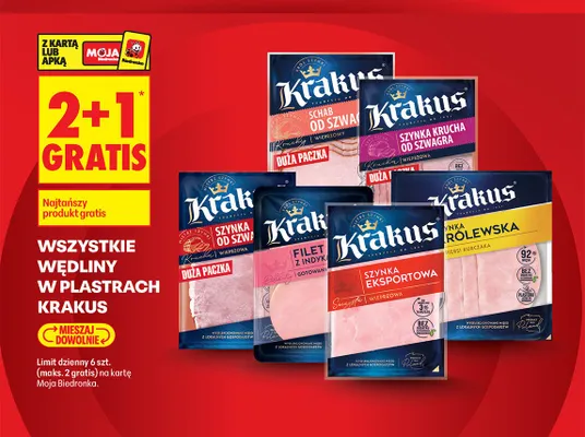 Szynka krucha od Szwagra Krakus Duża Paczka promocja w Biedronka