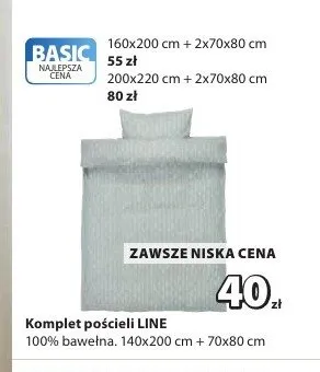 Komplet pościeli LINE 100% bawełna 140x200cm+70x80cm promocja w Jysk