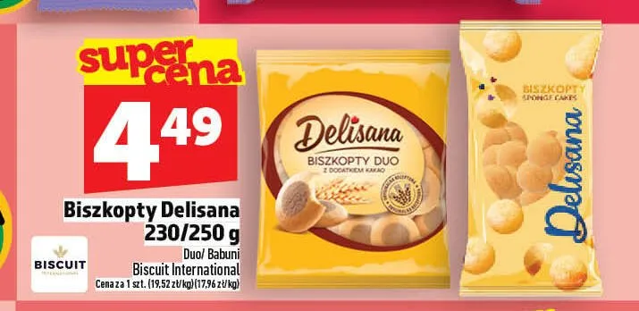 Biszkopty Delisana promocja w TOPAZ
