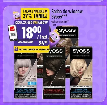 Farba do włosów Syoss Luminous promocja w POLOmarket