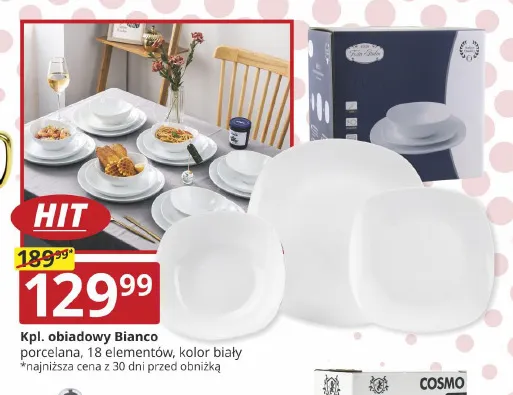 Komplet obiadowy Bianco porcelana 18 elementów Festa Italia promocja w Prymus AGD