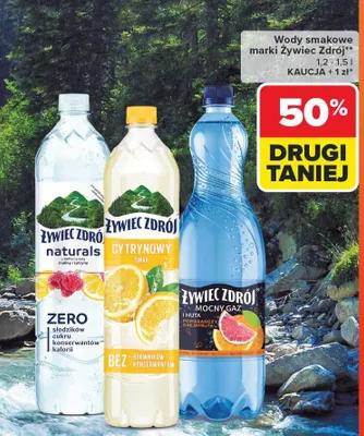 Woda smakowa naturals maliny i cytryny ZERO promocja w Carrefour Market