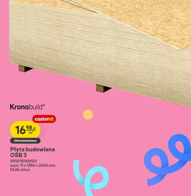 Płyta budowlana OSB 3 promocja w Castorama