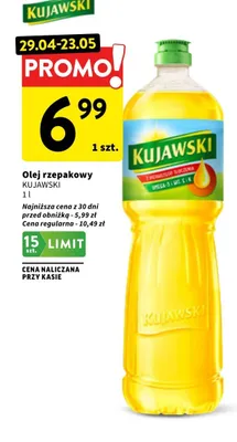 Olej rzepakowy Kujawski promocja w Intermarche
