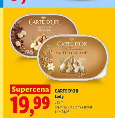 Lody tiramisu Carte D'Or promocja w Lidl