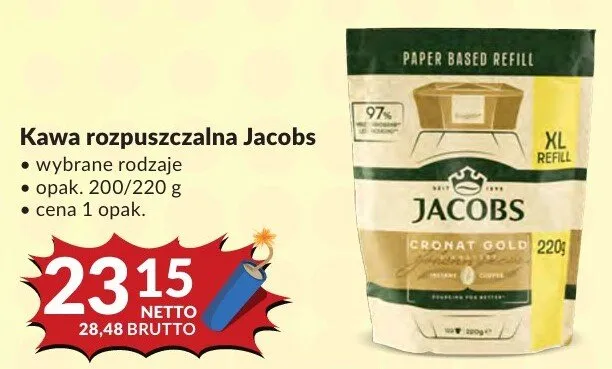 Kawa rozpuszczalna Jacobs różne rodzaje promocja w Makro