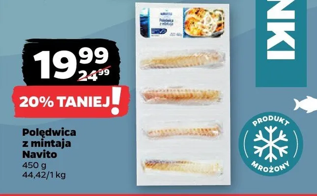 Polędwica z mintaja 450 g promocja w Netto