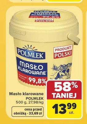 Masło klarowane Polmlek promocja w Carrefour Market