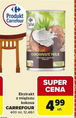 Ekstrakt z miąższu kokosa Carrefour Extra promocja w Carrefour Market