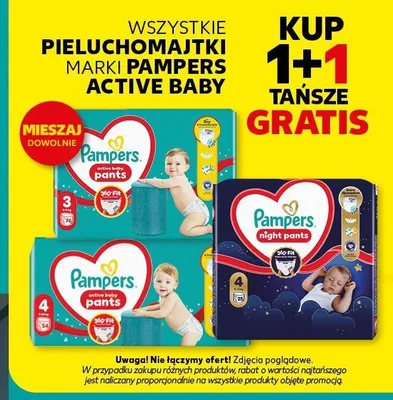 Pieluchomajtki Pampers Active Baby promocja w Kaufland