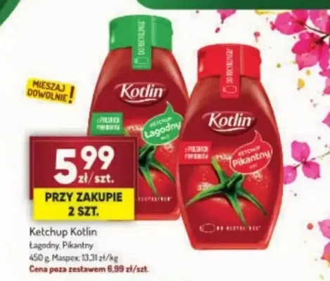 Ketchup łagodny Kotlin promocja w Avita