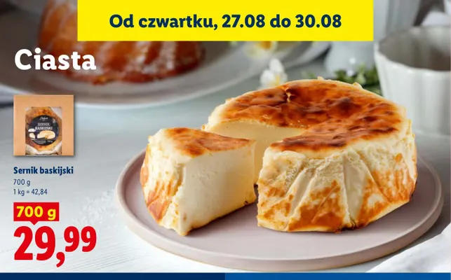 Sernik baskijski Deluxe promocja w Lidl