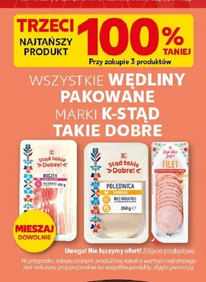 Wędliny pakowane K-Stąd Takie Dobre promocja w Kaufland
