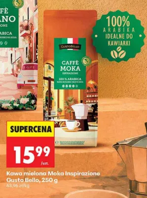 Kawa mielona Gusto Bello Caffè Moka Inspirazione promocja w Biedronka