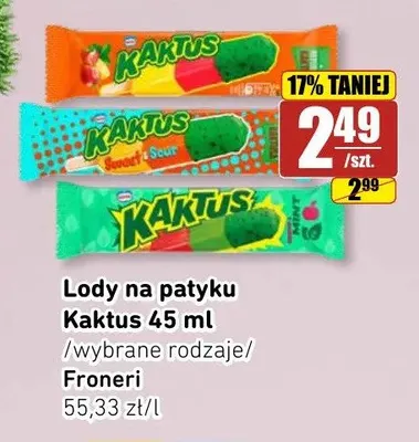 Lody na patyku Kaktus Mint promocja w API Market