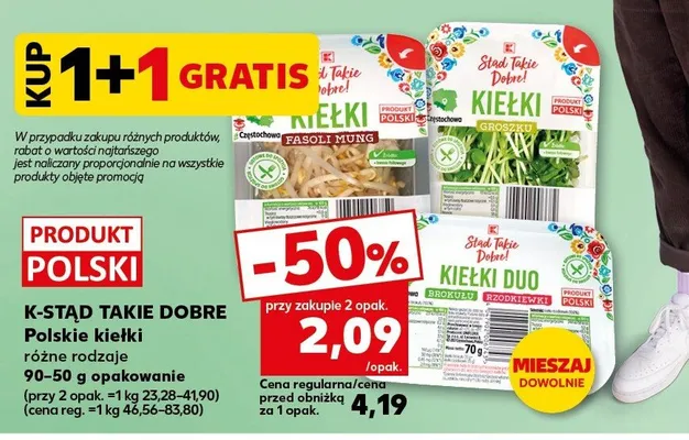 Polskie kiełki różne rodzaje promocja w Kaufland
