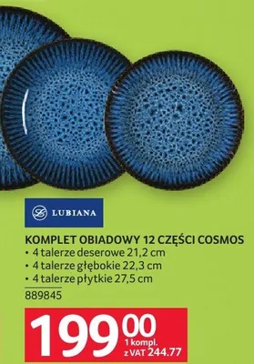 Komplet obiadowy 12 części Cosmos Lubiana promocja w Selgros
