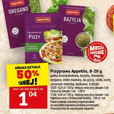 Przyprawa Appetita, 8-20 g promocja w Twój Market