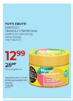 Peeling do ciała Tutti Frutti Mango i Trawa Cytrynowa promocja w Drogerie Jawa