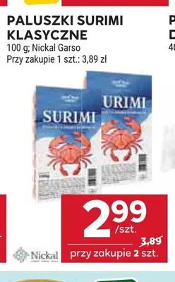 Paluszki surimi klasyczne Nickal Garso promocja w Stokrotka