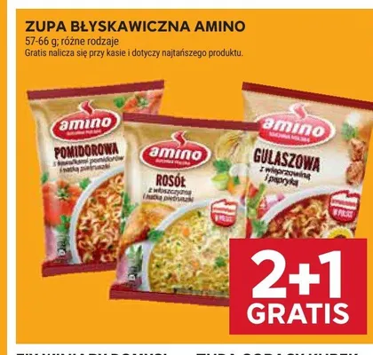 Zupa błyskawiczna Amino promocja w Stokrotka
