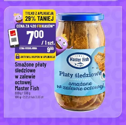 Smażone płaty śledziowe w zalewie octowej Master Fish promocja w POLOmarket