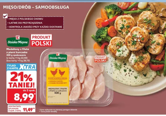 Medaliony z fileta z piersi kurczaka Stoisko Mięsne promocja w Kaufland