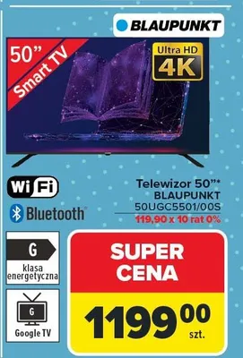 Telewizor 50" BLAUPUNKT 50UGC5501QOS promocja w Carrefour