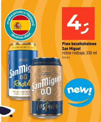 Piwo bezalkoholowe San Miguel różne rodzaje promocja w Dealz