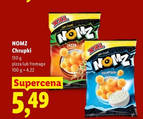 Chrupki Nomz fromage promocja w Lidl