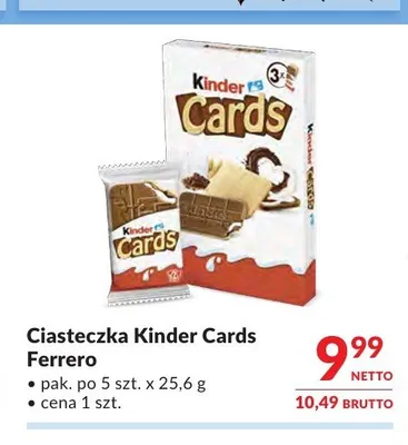 Ciasteczka Kinder Cards Ferrero promocja w Makro