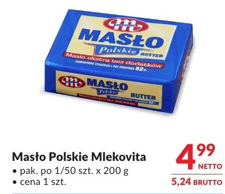 Masło Polskie Mlekovita promocja w Makro